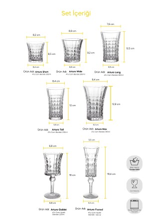 Arturo 28 Parça Kristal Cam Bardak Çeyiz Seti - 2