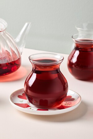 Beyoğlu 12 Parça 6 Kişilik Cam Çay Seti 210 ml - 2