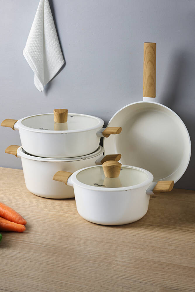 Danish Cook Beige İndüksiyon Tabanlı 7 Parça Tencere Seti - 7