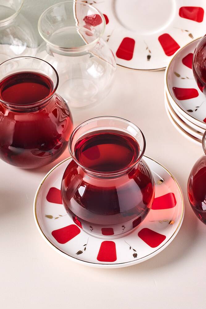 Filiz 12 Parça 6 Kişilik Cam Çay Seti 210 ml - 2