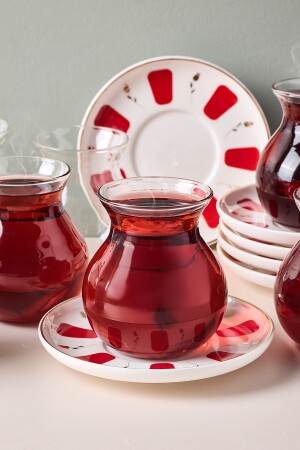 Filiz 12 Parça 6 Kişilik Cam Çay Seti 210 ml - 4