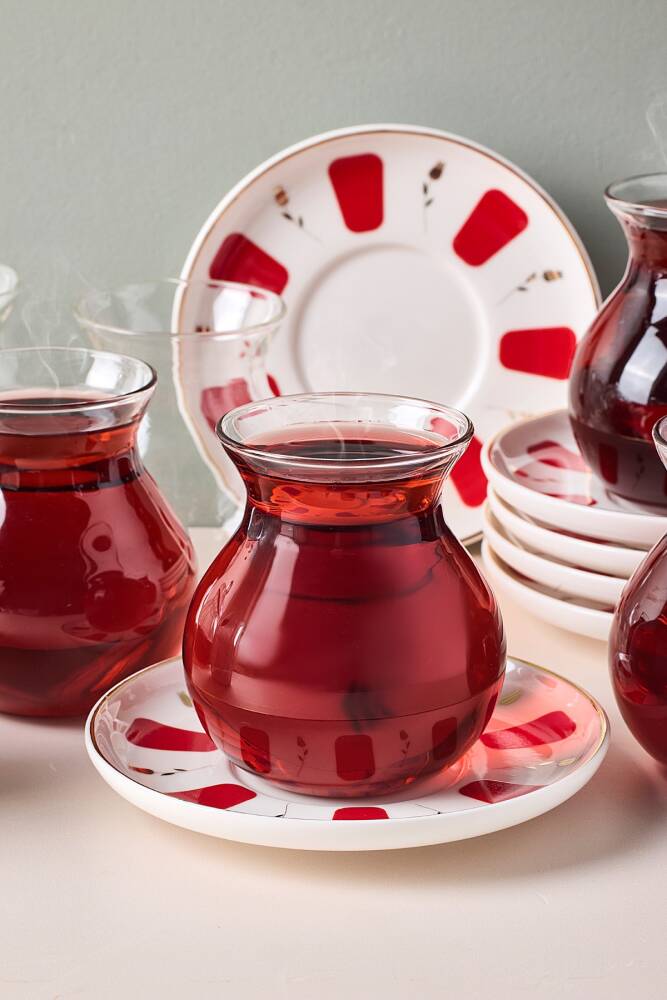 Filiz 12 Parça 6 Kişilik Cam Çay Seti 210 ml - 4