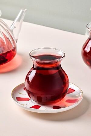 Filiz 12 Parça 6 Kişilik Cam Çay Seti 210 ml - 5