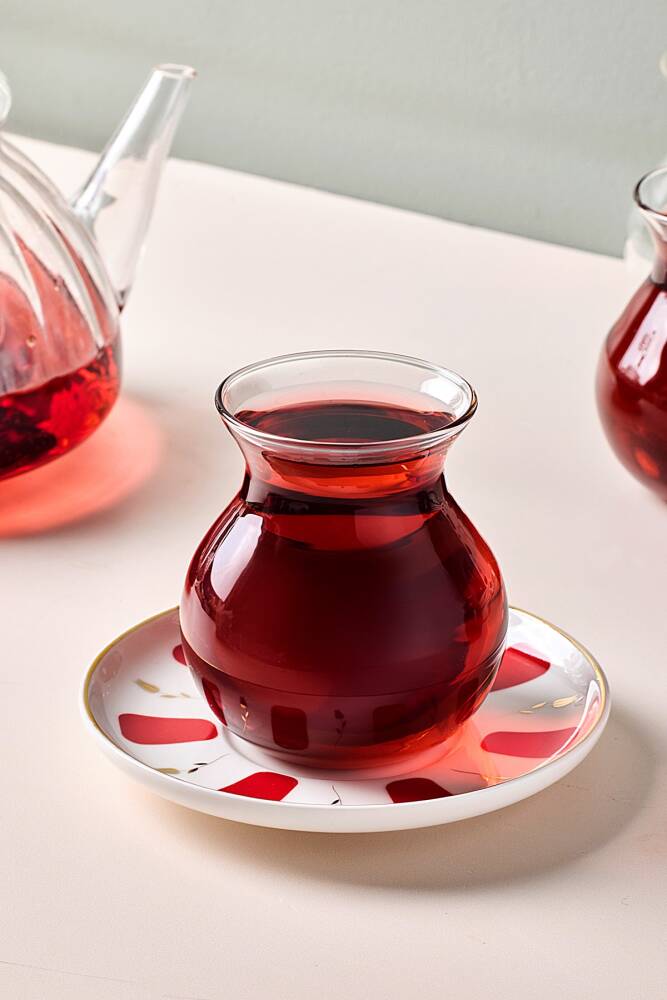 Filiz 12 Parça 6 Kişilik Cam Çay Seti 210 ml - 5