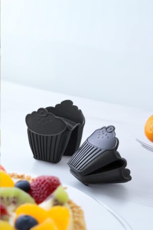 Gri Silicone Cupcake Tutacak - 3