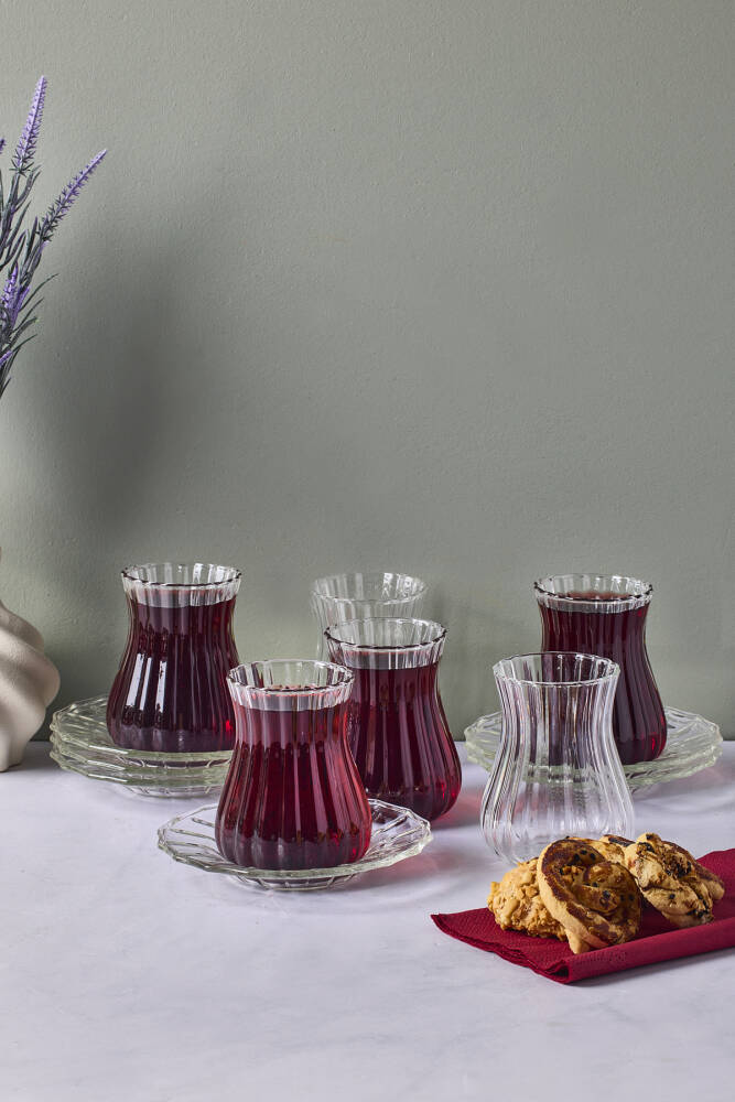Harmancık 12 Parça Cam Çay Takımı 170 ml - 1