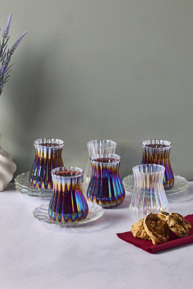 Harmancık Luster 12 Parça Cam Çay Takımı 170 ml - 4