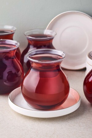 Kanlıca Gold 12 Parça 6 Kişilik Cam Çay Seti 210 ml - 3