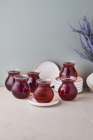 Kanlıca Platin 12 Parça 6 Kişilik Cam Çay Seti 210 ml - 4