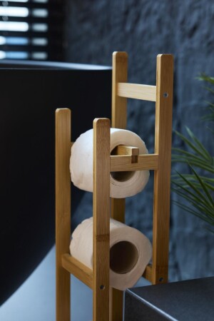 Looris Bambu Yedekli Wc Kağıtlık Standlı - 3
