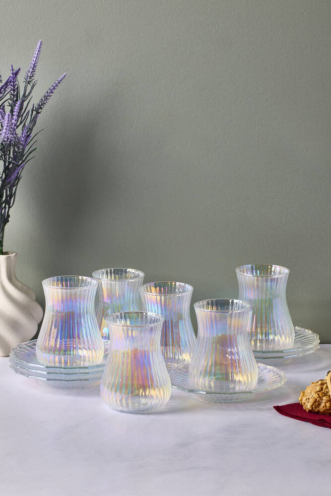 Mudanya Luster 12 Parça Cam Çay Takımı 170 ml - 3