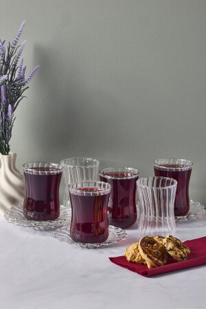 Nilüfer 12 Parça Cam Çay Takımı 180 ml - 4