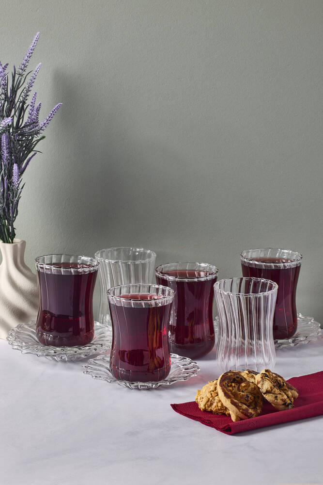 Nilüfer 12 Parça Cam Çay Takımı 180 ml - 4