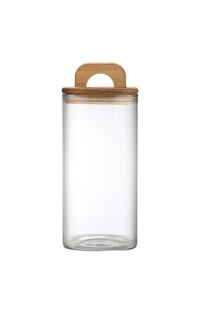 Perotti Acacia 1600 ml Akasya Vakum Kapak Borosilikat Kare Cam Kavanoz 10x20 cm - 2