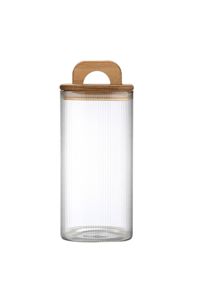 Perotti Acacia 1600 ml Akasya Vakum Kapak Borosilikat Kare Cam Kavanoz 10x20 cm - 2