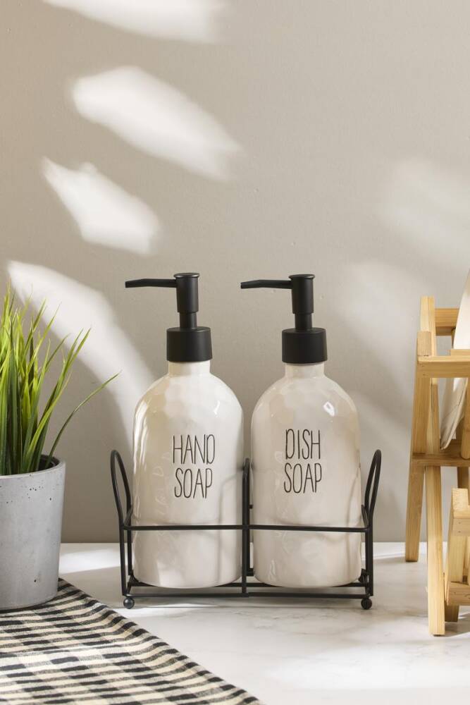 Sapone White 2'li Standlı Sabunluk - 1