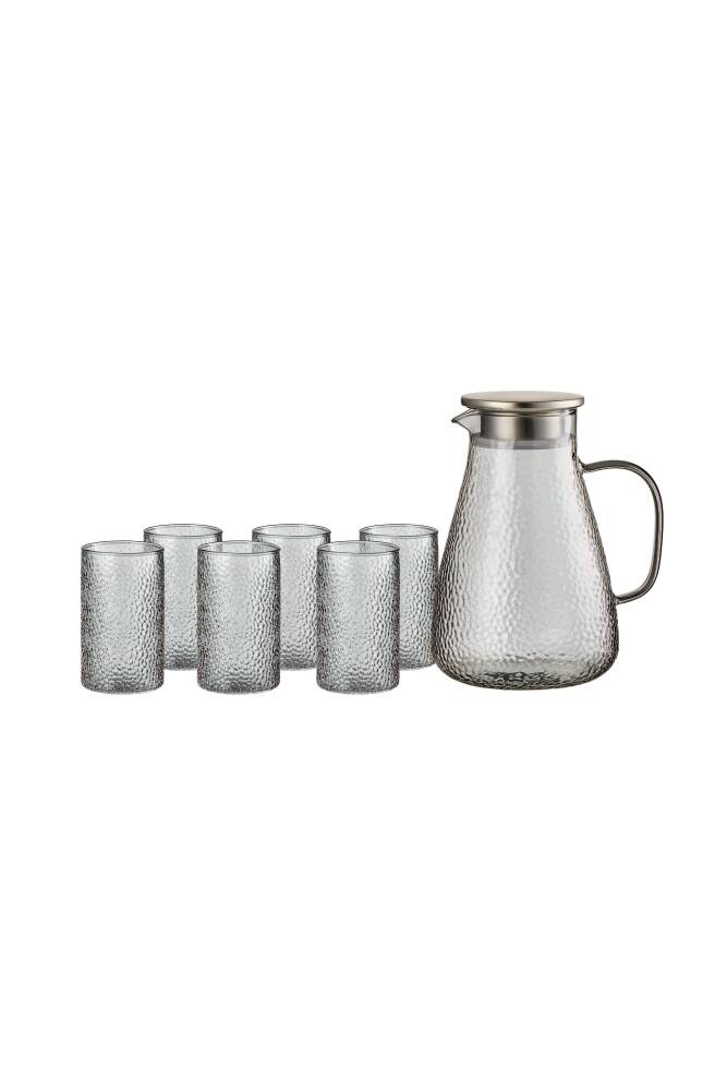 Savio Füme 7 Parça Bardak ve Sürahi Set - 2